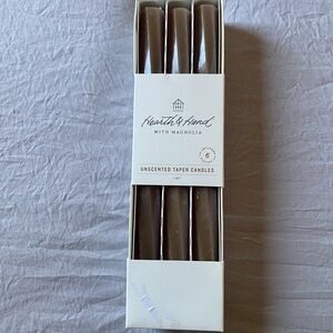 Hearth & Hand Brown Taper Candles - Set of 6